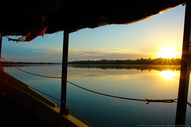 Sunrise above the Suriname river